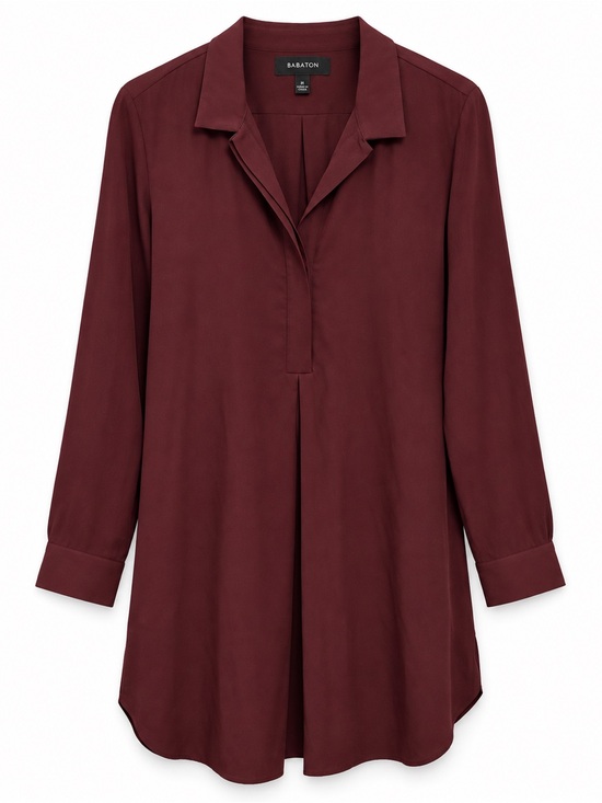 Babaton Dresses & Skirts - Aritzia Babaton Burgundy Long Sleeve Dress – Size M